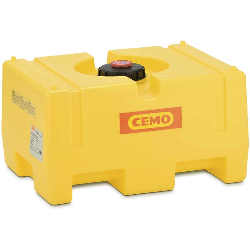 Cemo - Fût à eau en polyéthylène, profilé creux, jaune,