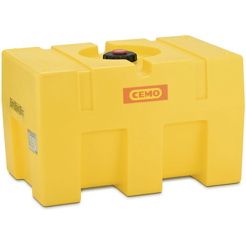 Cemo - Fût à eau en polyéthylène, profilé creux, jaune,
