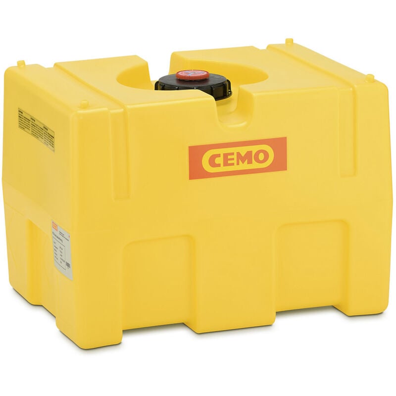 Cemo - Fût à eau en polyéthylène, profilé creux, jaune,