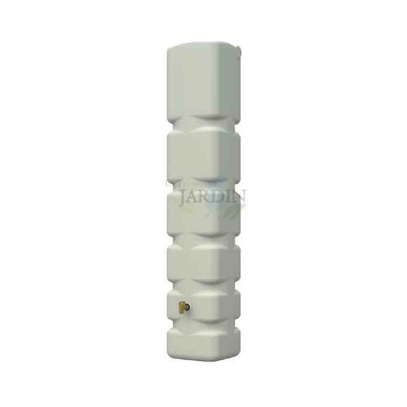 Graf - réservoir d'eau vertical en polyéthylène de 300 litres. Dimensions : 42x40x210 cm, couleur beige. Inclus un robinet en plastique
