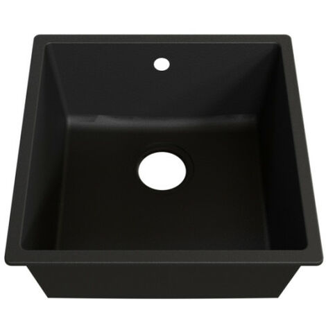 Cuve RESIROC - évier 1 bac sans égouttoir - 44 x 44 cm - Noire