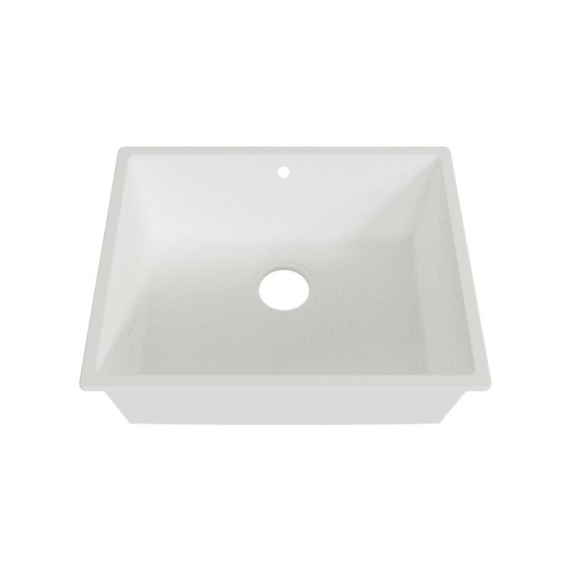 Cuisibane - Cuve resiroc - évier 1 bac sans égouttoir - 54 x 44 cm - Blanc