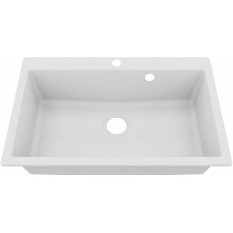 Cuve RESIROC - évier 1 bac sans égouttoir - 76 x 50 cm - Blanc