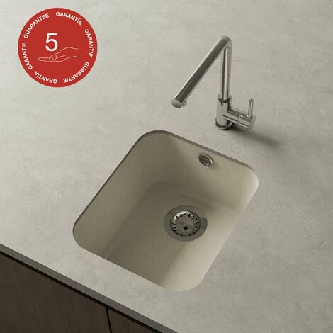 Cuve sous plan POALGI, GANDIA 192, Granit, Beige Pumice, 38 cm, 1 bac