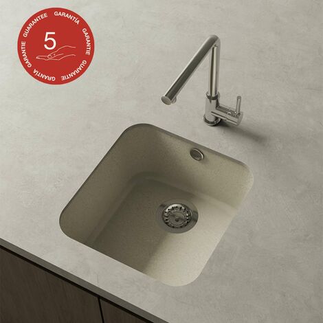 Cuve sous plan POALGI, GANDIA 193, Granit, Beige Pumice, 44 cm, 1 bac