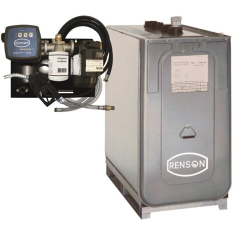 CUVE STOCKAGE FUEL GALVA 1000L STATION 230V 50L/M RENSON