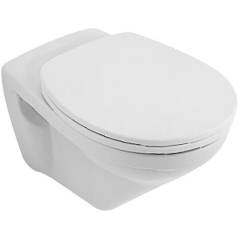 Cuvette à fond creux, 360 x 540 mm, Ex Targa Classic, modèle suspendu, sortie horizontale, En porcelaine sanitaire Blanc