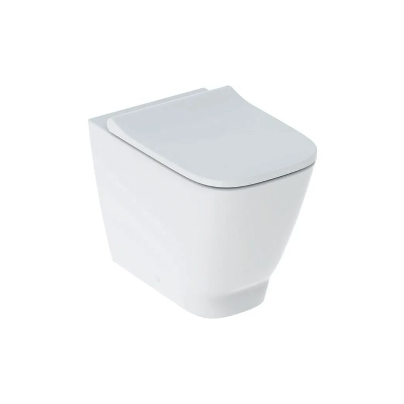 Cuvette au sol 35.5x54 blanc brillant Geberit Smyle Square - Senza coprivaso