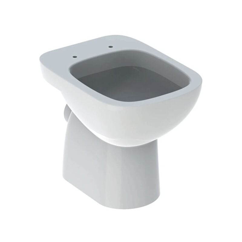 Cuvette au sol à chasse blanc brillant - Geberit Fantasia - Senza coprivaso