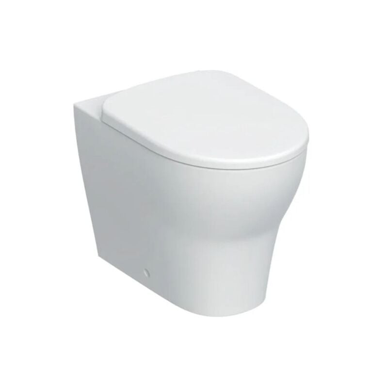 Cuvette au sol avec couvre-cuvette blanc brillant Geberit Rimfree Selnova Premium