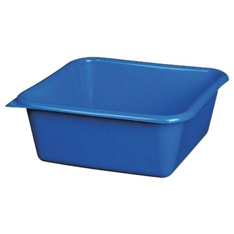 Cuvette carrée 24 cm – Capacité 3,5 L – Aluminium et plastique – Pour rangement et transport de matériaux - BLEU 3 L