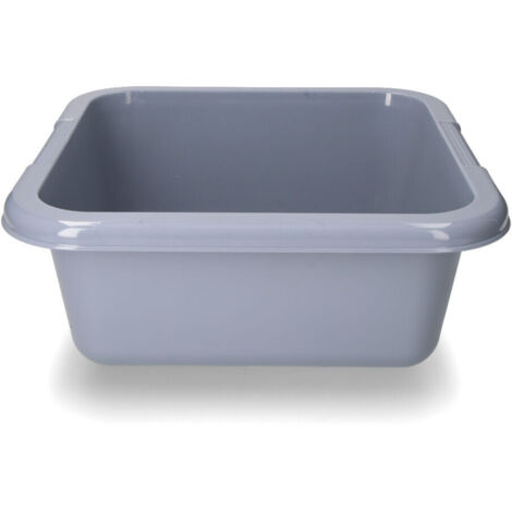 Cuvette carrée 35x35 cm en polypropylène – Couleurs assorties bleu, vert, gris – Pour rangement et jardinage – Fx-Tools
