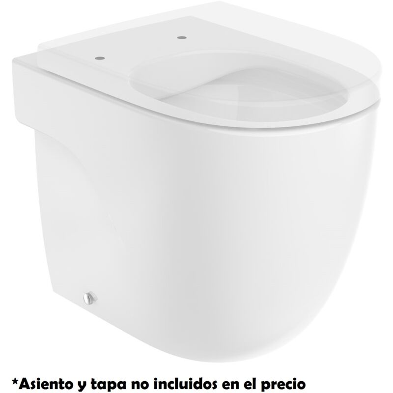 Cuvette compacte murale sans rebord avec double sortie pour meridian Roca