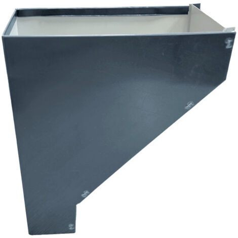 Aluhome – Raccord pour gouttière en aluminium 60x80 mm – Couleur bleu ardoise BA6 – Pour descentes rectangulaires – Esthétique et pratique