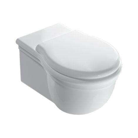 Cuvette de WC en céramique suspendue 57x38 cm Globo Paestum PAS03BI  Blanc - Céramique - Standard