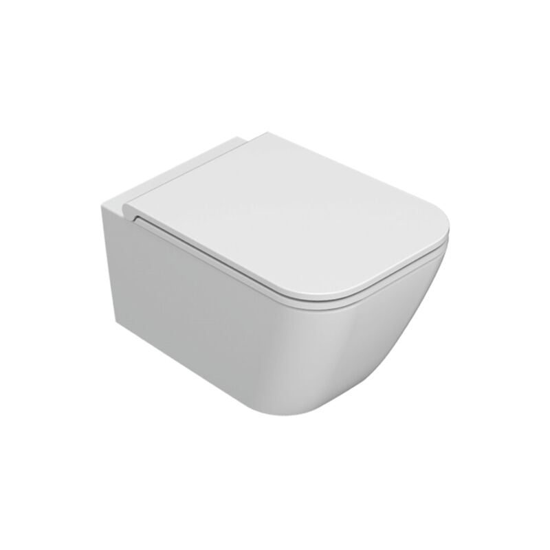 Cuvette murale sans rebord 52x36 cm Globo Stone STS05BI Blanc - Céramique - Standard