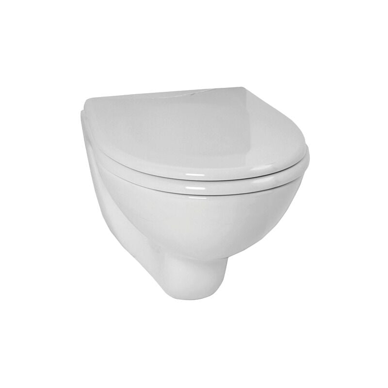 Vitra - Pack wc normus cuvette suspendue courte 48x35,5cm avec abattant 7649B003-6078