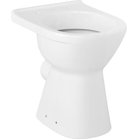 Cuvette O.novo Vita 355 x 480 mm, modèle sur pied, sortie horizontale, En porcelaine sanitaire Blanc