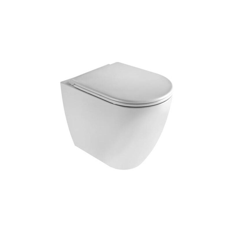 Cuvette philoamur en céramique 35,5x53,5 blanc brillant - Azzurra Ceramica Comoda - Avec abattant wc soft