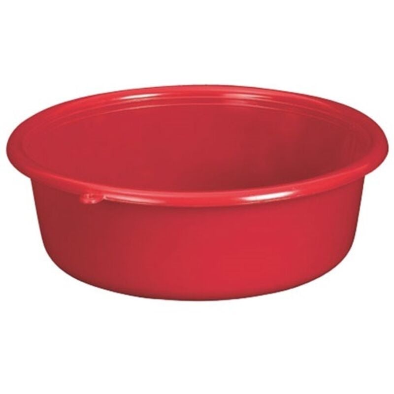 Aluminium Et Plastique - Cuvette ronde - d: 21 cm - h 6 cm - 1.5 l - rouge