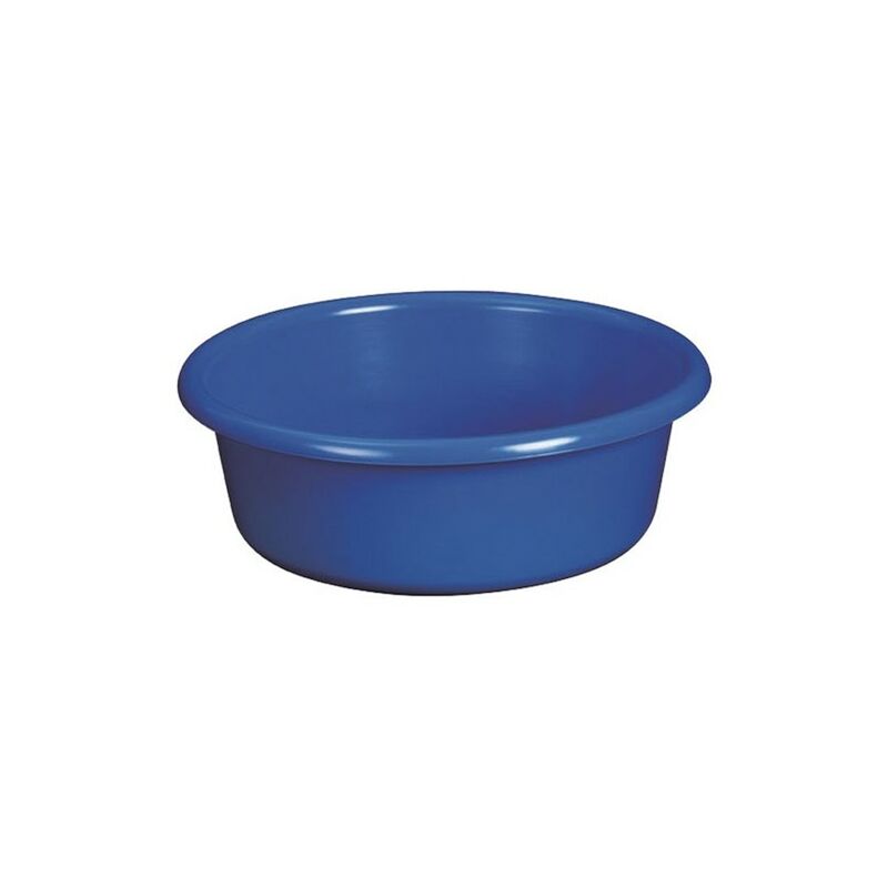 ALUMINIUM ET PLASTIQUE - Cuvette ronde - D: 28 cm - H 10 cm- 4 L - bleu
