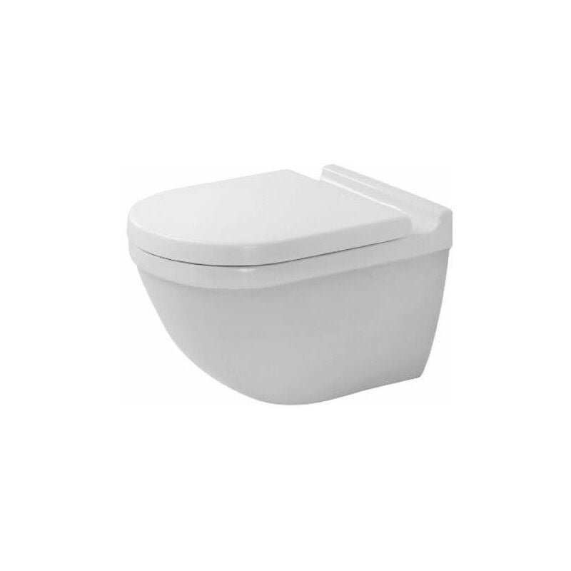 Cuvette Starck 3 Rimless Couleur scarabeo: Blanc brillant - Version Abattant: Abattant standard