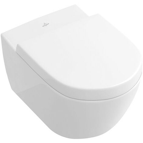 Cuvette Subway 2.0 370 x 560 mm, DirectFlush, modèle suspendu, sortie horizontale, En porcelaine sanitaire Blanc CeramicPlus