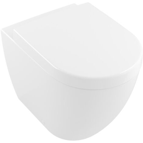 Cuvette Subway 2.0370 x 560 mm, DirectFlush, modèle sur pied, pour installation près du mur, sortie horizontale, sortie verticale possibleavec coude vario, En porcelaine sanitaire Blanc