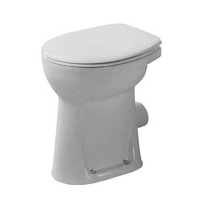 Duravit – WC surélevé à poser 465mm – Sortie horizontale – Consommation 6L par rinçage – Rondelle céramique 100mm incluse