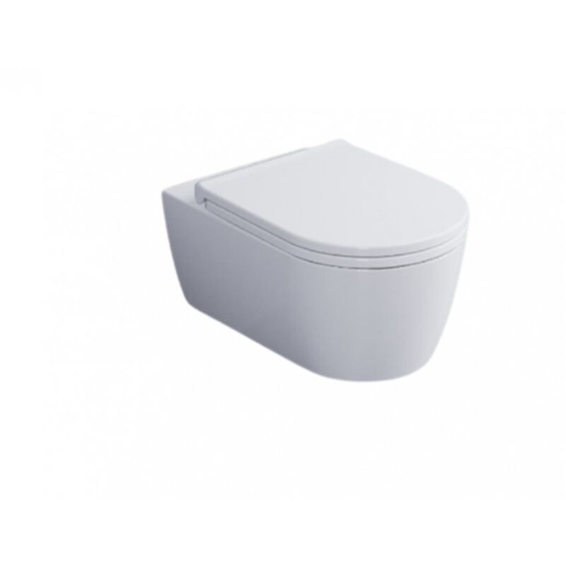 Cuvette suspendu 35x53 cm en céramique blanc brillant - Cielo Smile - Con copri wc Standard