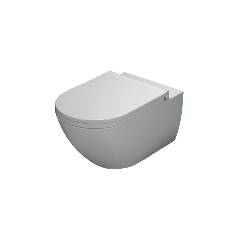 Cuvette suspendu sans Brida blanc brillant - Cielo Enjoy - Con copri wc Standard