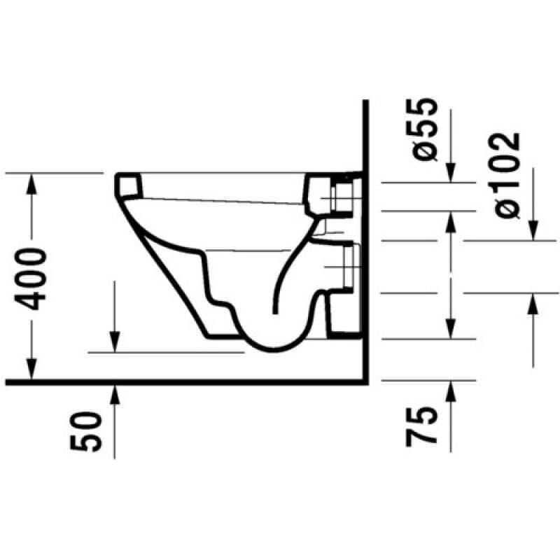 Duravit - Cuvette suspendue durastyle compact 48cm blanche