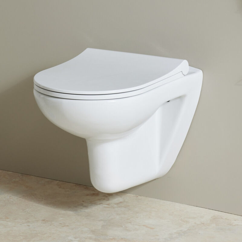 Godart - Cuvette suspendue sans bride avec abattant slim - compo