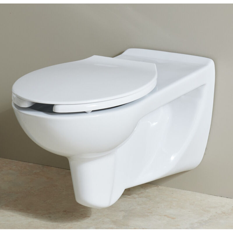 Cersanit - Cuvette wc suspendu sans bride 72 cm allongée pmr (pour personne à mobilité réduite)