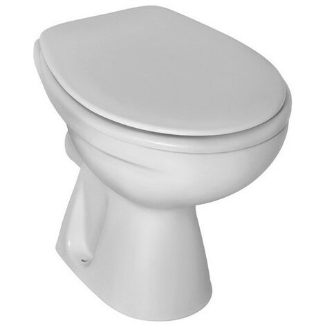 Coppia di Sanitari WC e Bidet a Terra Filo Muro in Ceramica 37,8x56,5x41cm  Bianco