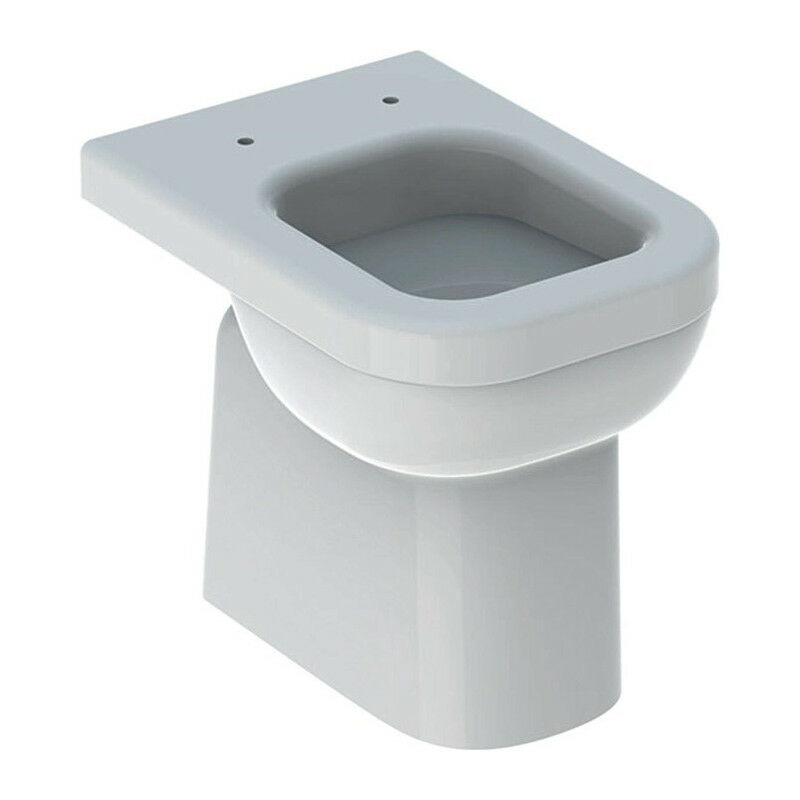 Cuvette wc au sol Geberit Renova Comfort Square, surélevé, semi-carénée, 55.5cm, Blanc