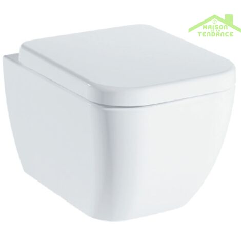 Cuvette WC suspendu LEGEND avec abattant à frein de chute
