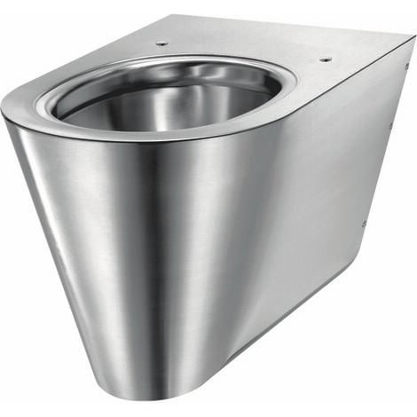 Cuvette WC suspendu S21 S - Inox poli - Delabie