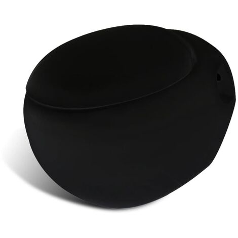 Cuvette WC suspendue avec abattant au choix blanc/noir design d'uf Céramique