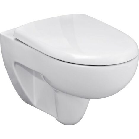 Cuvette WC suspendue courte Renova Compact 49x36 cm abattant blanc