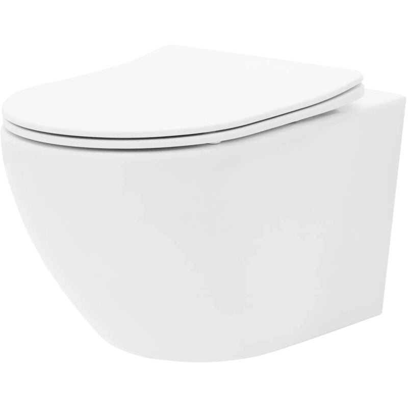 REA - cuvette wc suspendue carlo mini tornado rimless flat n