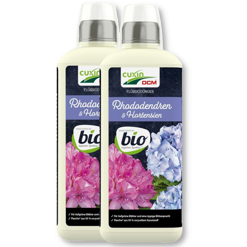 Cuxin engrais liquide pour rhododendrons et hortensias bio 2x800 ml