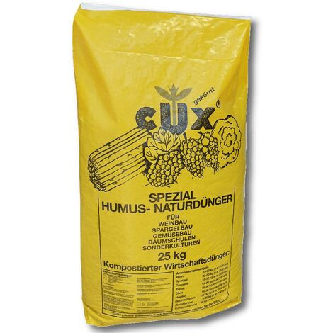 Cuxin Humuskorn émietté 25 kg engrais de jardin, engrais naturel, engrais universel, légumes