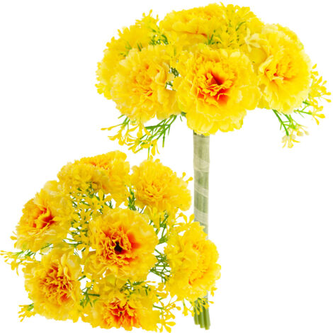 CV18424-5 BOUQUET D'ŒILEURS, FLEURS ARTIFICIELLES JAUNES