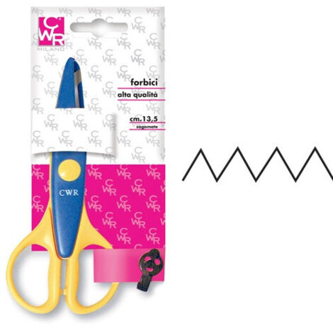 CWR FORBICI ZIG-ZAG CM.13 5 Forbici per attività manuali Taglio dritto Blu, Giallo