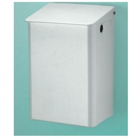 CWS Abfallbehälter 15l HxBxT 417x278x213mm, Aluminium Weiß