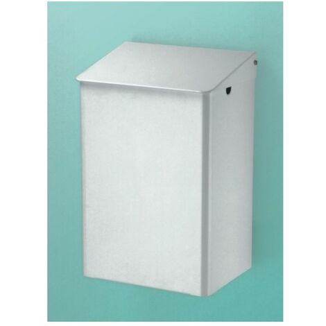 CWS Abfallbehälter 6l HxBxT 320x212x164mm, Aluminium Weiß