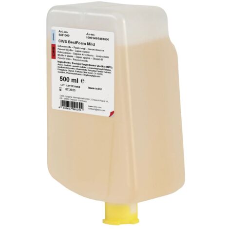 CWS Foam Slim Mild Seifenkonzentrat 500ml, blumiger Duft Handreiniger für Modelle 4012, 4013 und 7012, 12 Stück
