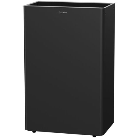 CWS ObjectLine 60 Abfallbehälter 60l Wandmontage HxBxT 604x389x248mm, Edelstahl Schwarz