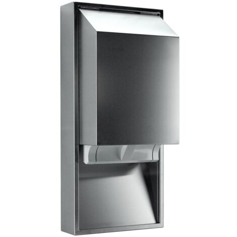 CWS Objectline ES Aufputz Stoffhandtuchspender mit Schloss HxBxT 900x410x272mm, Edelstahl